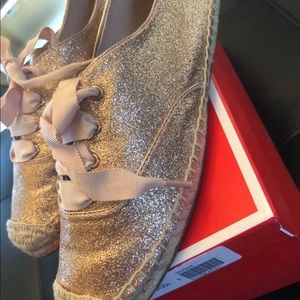 New Coach Ramira Woman Glitter Espadrille Flats